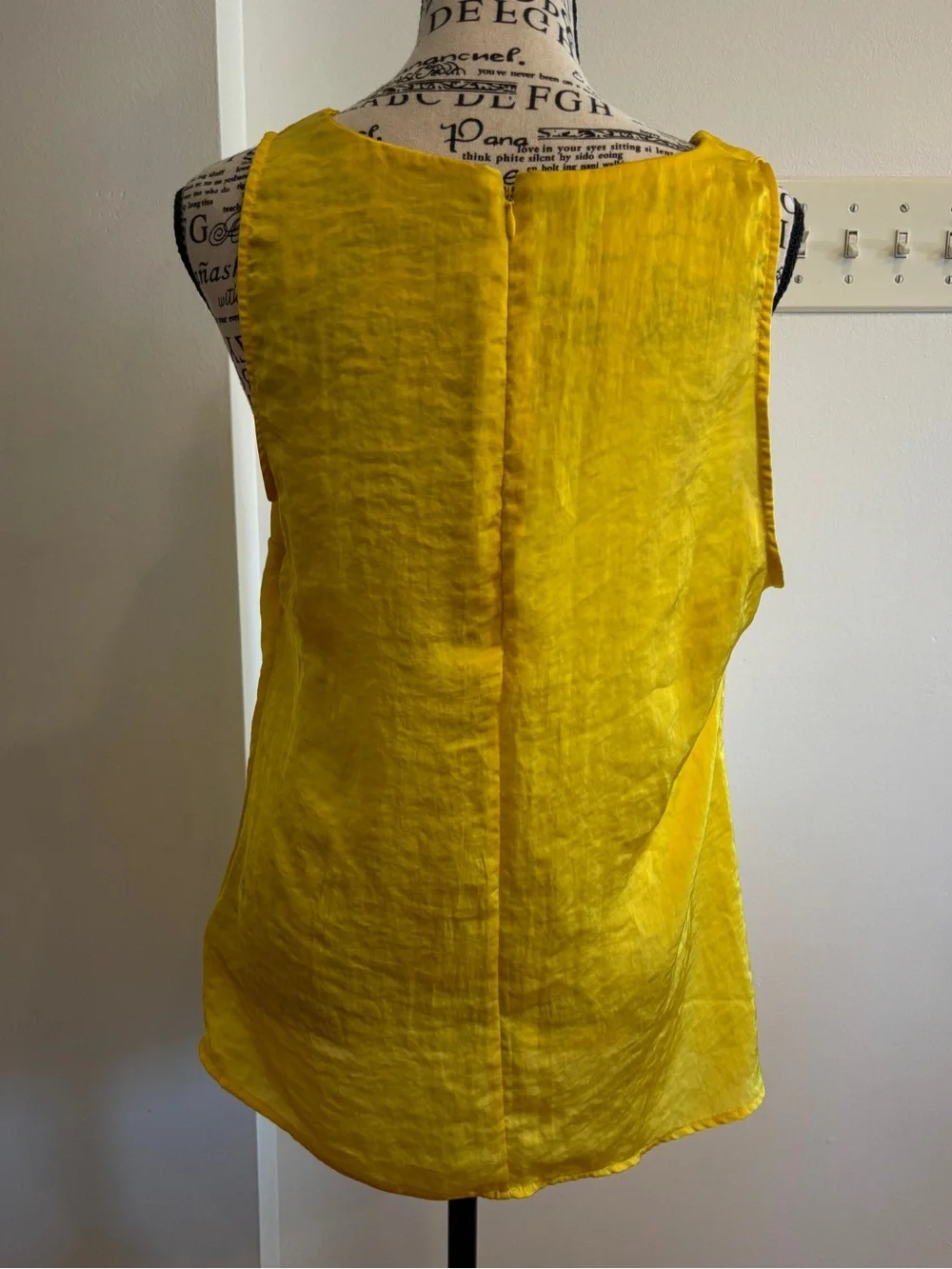 Michael Kors Bright Yellow Ruffle-Front Sleeveless Camisole